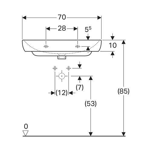 Geberit Smyle Wall-Hung Basin 700mm
