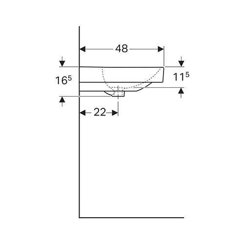 Geberit Smyle Square Wall-Hung Basin 700mm
