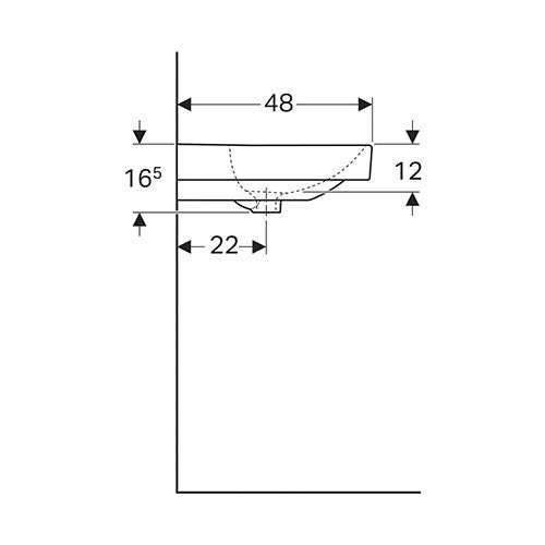 Geberit Smyle Square Wall-Hung Basin 900mm