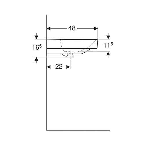 Geberit Smyle Square Wall-Hung Basin 900mm