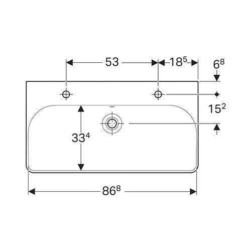 Geberit Smyle Square Wall-Hung Basin 900mm