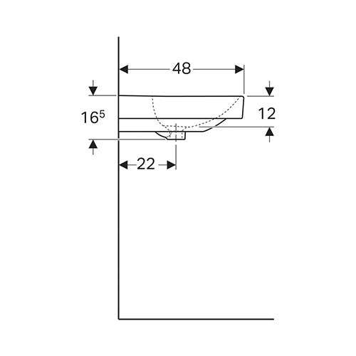 Geberit Smyle Square Wall-Hung Basin 900mm