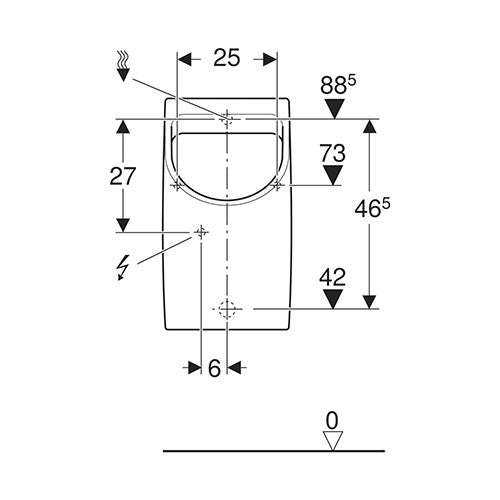 Geberit Smyle Wall-Hung Urinal - White