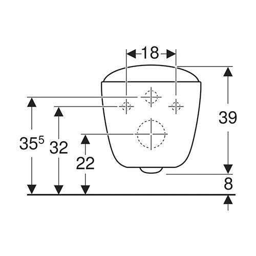 Geberit Citterio Rimless Wall-Hung Toilet - White