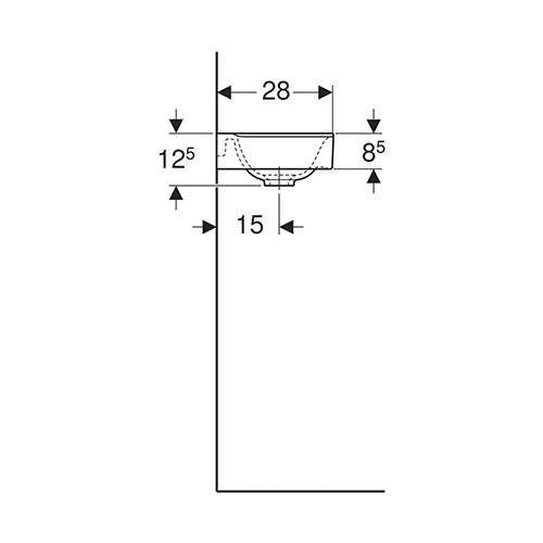 Geberit Xeno² Wall-Hung Basin with Right Tap Hole 400mm