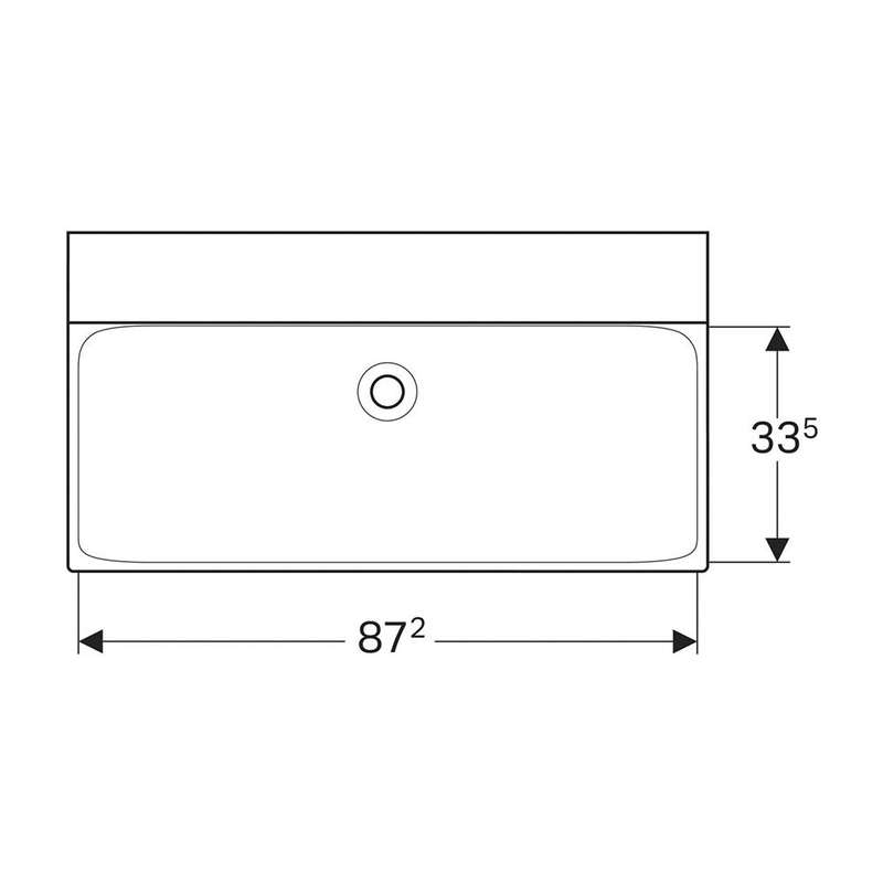 Geberit Xeno² Rectangular Wall-Hung Basin 900mm
