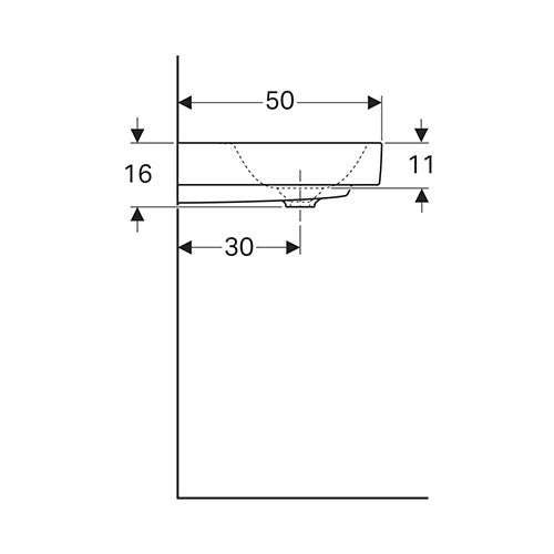 Geberit Citterio Rectangular Wall-Hung Basin 600mm