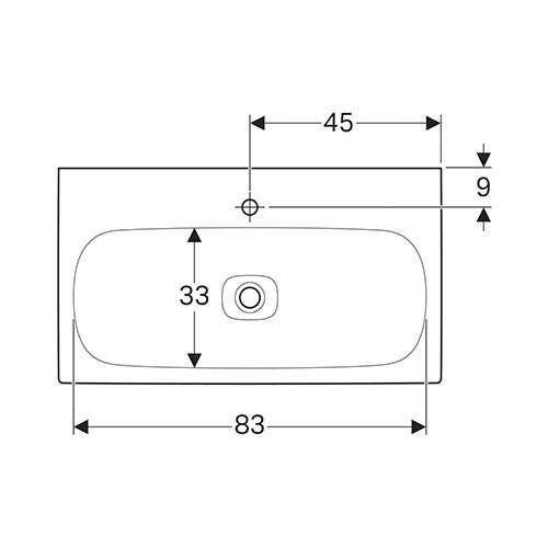 Geberit Citterio Rectangular Wall-Hung Basin 900mm