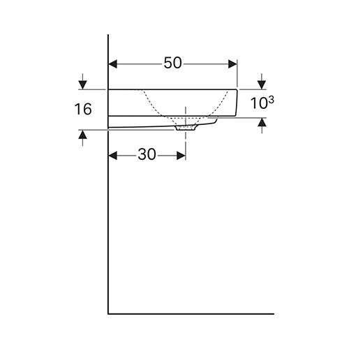 Geberit Citterio Rectangular Wall-Hung Basin 900mm