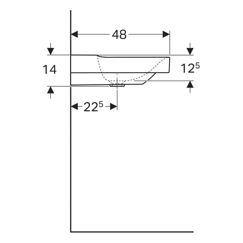 Geberit Xeno² Rectangular Wall-Hung Basin 1200mm