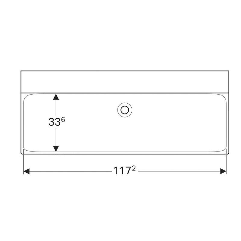 Geberit Xeno² Rectangular Wall-Hung Basin 1200mm