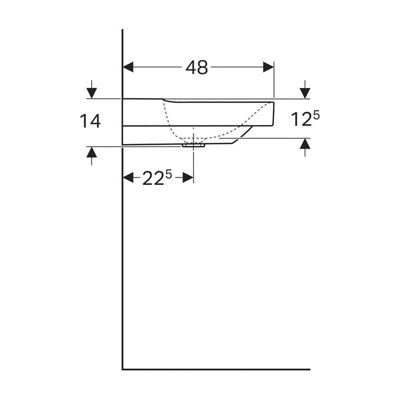 Geberit Xeno² Rectangular Wall-Hung Basin 1200mm