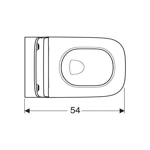 Geberit Smyle Square Rimless Wall-Hung Toilet + Soft-Close Seat - White