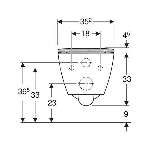 Geberit Smyle Square Rimless Wall-Hung Toilet + Soft-Close Seat - White