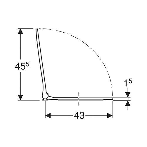 Geberit Smyle Square Sandwich-Shaped Toilet Seat - White