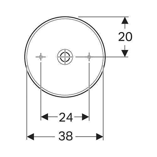 Geberit VariForm Round Counter Top Vanity Basin