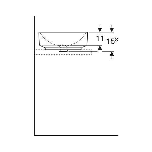 Geberit VariForm Round Counter Top Vanity Basin