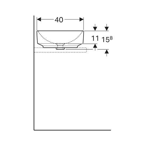 Geberit VariForm Oval Counter Top Vanity Basin