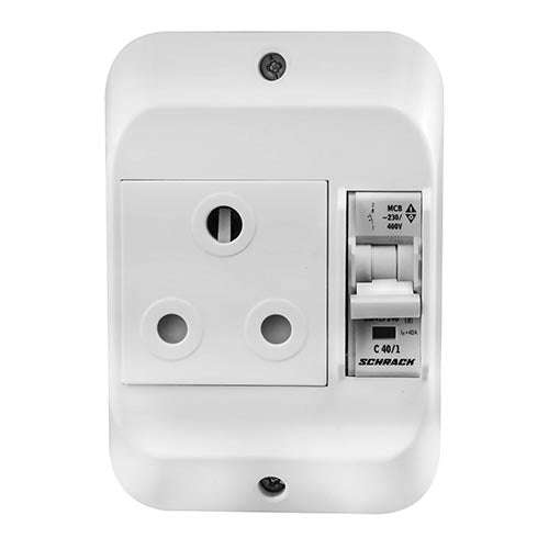 Crabtree Classic RSA Socket 16A Circuit Breaker in 2 x 4 Surface Box