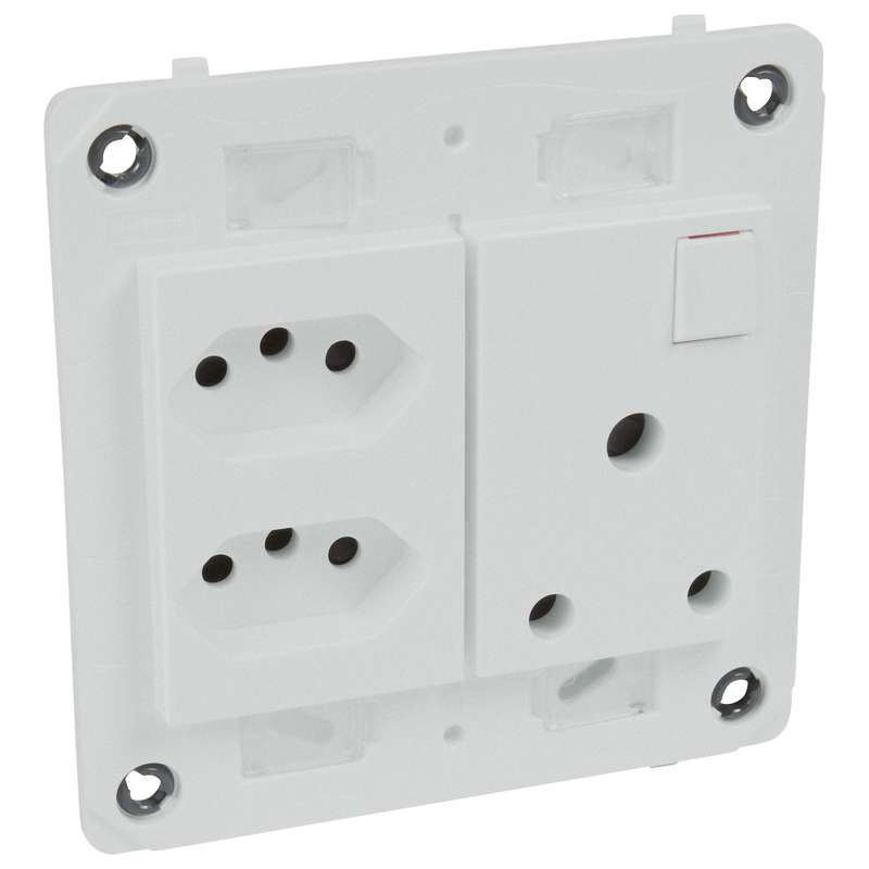 Legrand Arteor RSA 2 Slimline Monoblock Socket Module 4 x 4