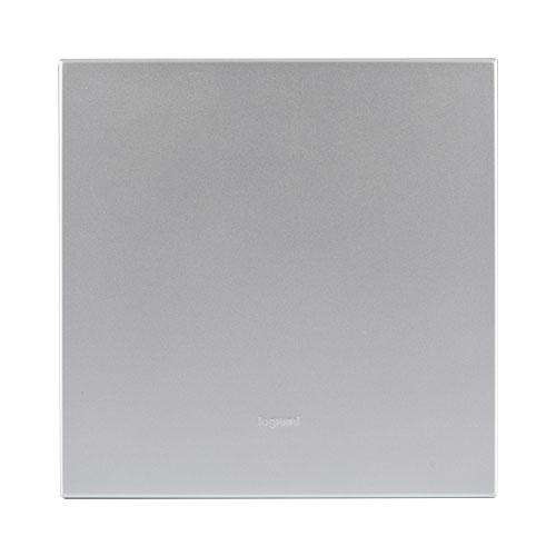 Legrand Arteor Cover Plate Blank 4 x 4 - Soft Aluminium