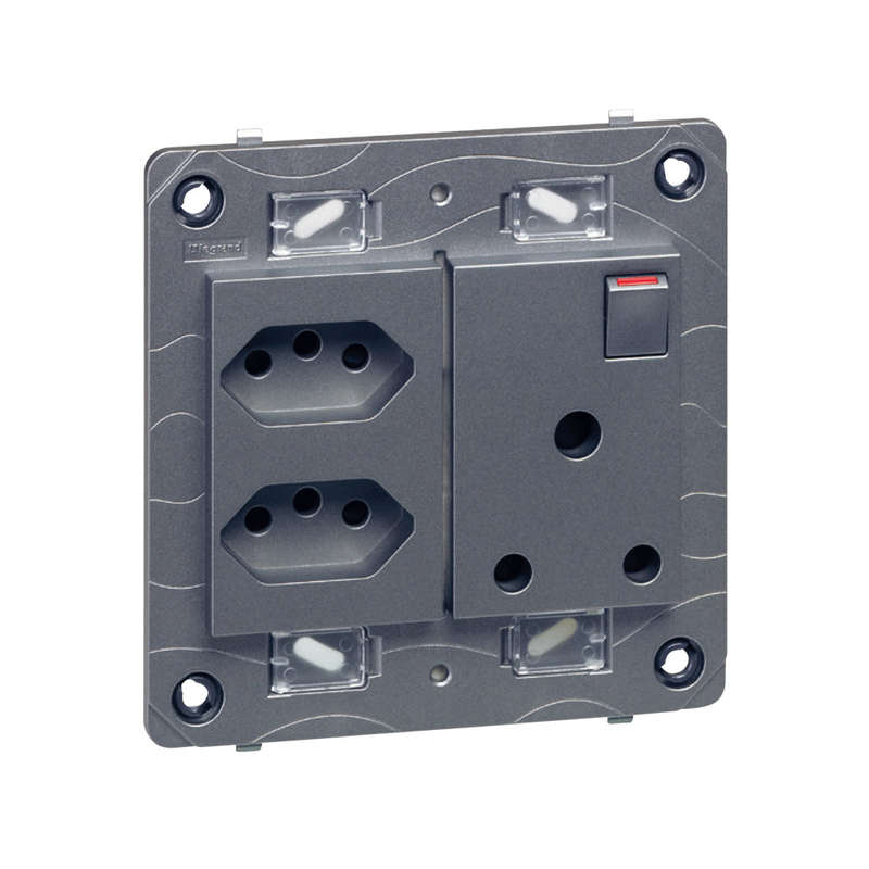 Legrand Arteor RSA 2 Slimline Monoblock Socket Module 4 x 4