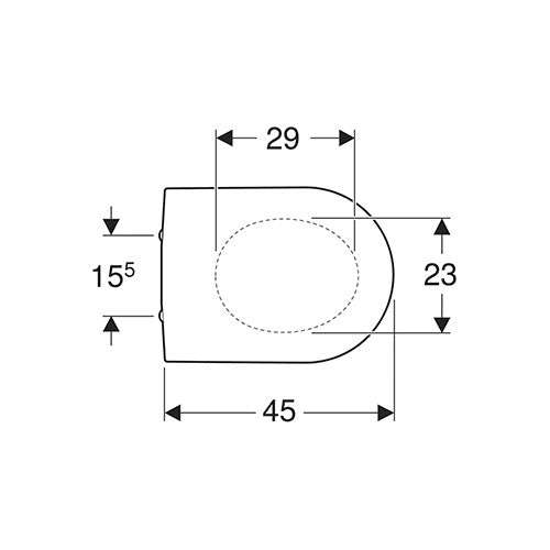 Geberit iCon Soft-Close Toilet Seat + Lid - White