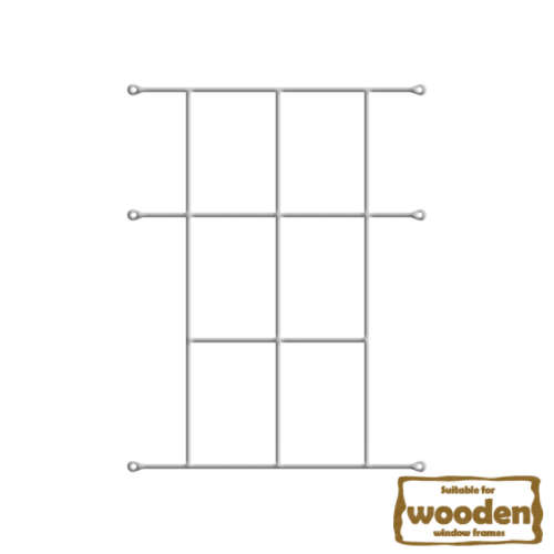 Xpanda Cottage 6 Pane Burglar Bars - 530mm x 810mm White