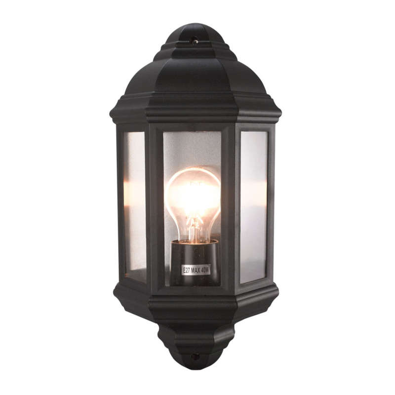 K. Light Coastal Polypropylene Half Lantern - Black