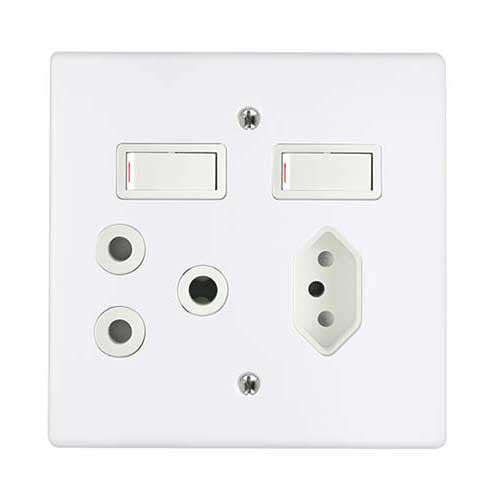 Crabtree Classic RSA Slimline Combo Socket 4 x 4