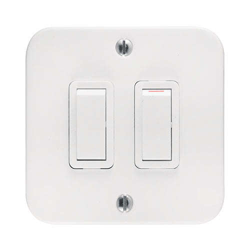 Crabtree Industrial 2 Lever 1-Way & 2-Way Switch in Surface Box 4 x 4