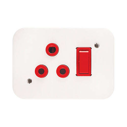 Crabtree Industrial Single RSA Dedicated Socket 2 x 4