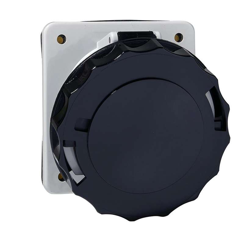 Schneider Electric Pratika 5 Pin Industrial Panel Mounted Angled Socket Waterproof