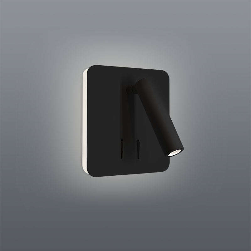 Spazio Spin Square Metal Reading Light 3W 220lm 3000K