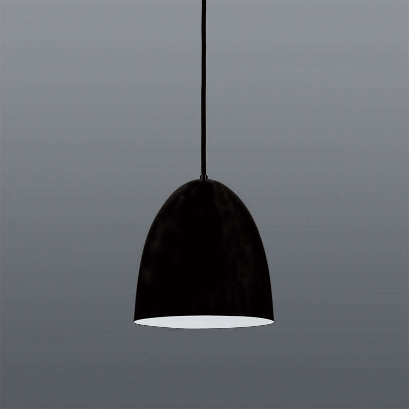 Spazio Hype Small Aluminium Dome 60W Pendant - Black