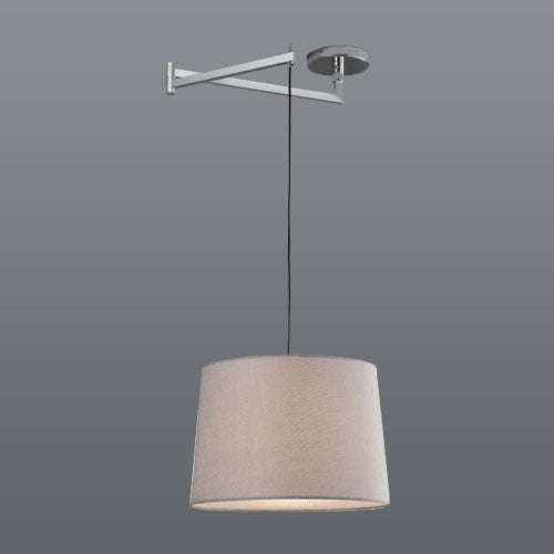 Spazio Swing 60W Metal Pendant With Adjustable Arm - White
