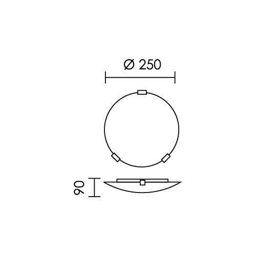 Spazio Vista Round Ceiling Light