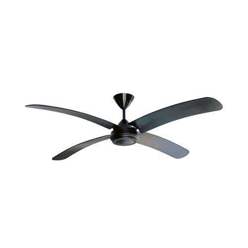 Solent High Breeze 4 Blade Ceiling Fan 1500mm - Bent Ebony
