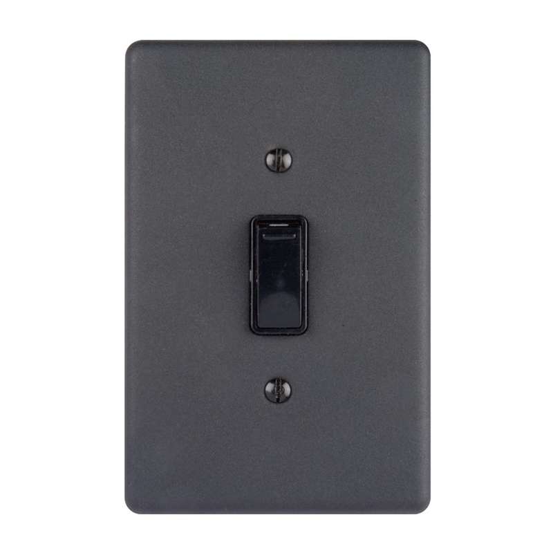 Lesco 1 Lever 1-Way Light Switch 4 x 2 - Matt Black