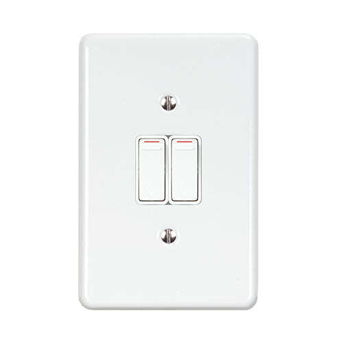 Lesco Steel 2 Lever with 2-Way Light Switch 4 x 2