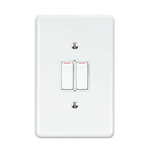 Lesco Steel 2 Lever 1-Way Light Switch 4 x 2