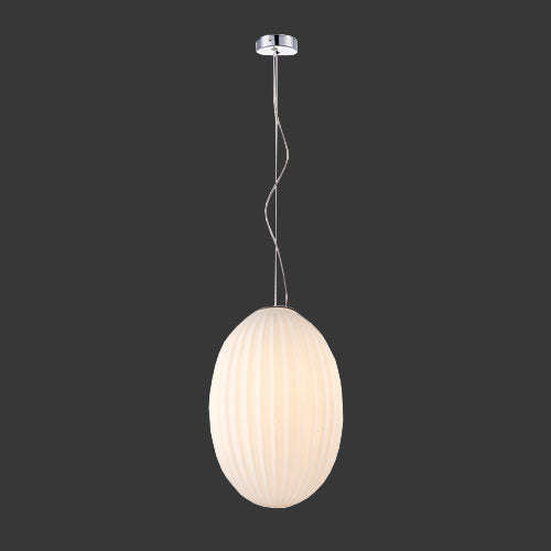 K. Light Marilyn Large Glass Pendant - Opal / White