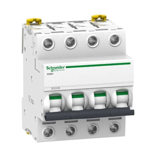 Schneider Electric Acti 9 iC60H DIN Mini Circuit Breaker C-Curve 4P