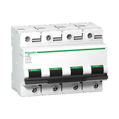 Schneider Acti 9 C120a DIN Mini Circuit Breaker C-Curve 4P