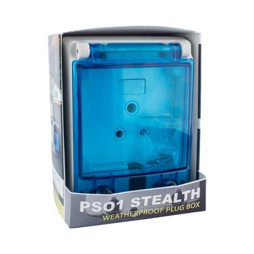 Allbro PSO1 Stealth Enclosure with PC Flap - Blue 176 x 132 x 94mm