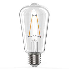 PioLED E27 ST64 LED Filament Dimmable Globe 6W 600lm