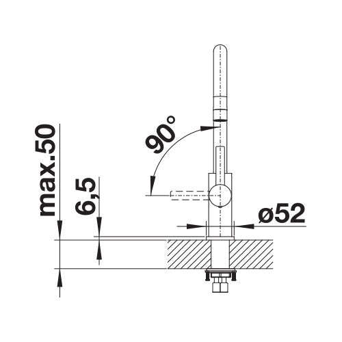 BLANCO Candor Sink Mixer - Stainless Steel