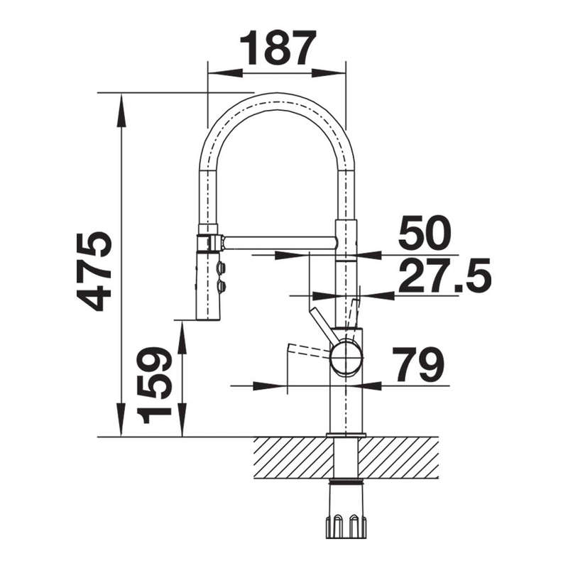 BLANCO Catris-S SILGRANIT-Look Sink Mixer - Matt Black