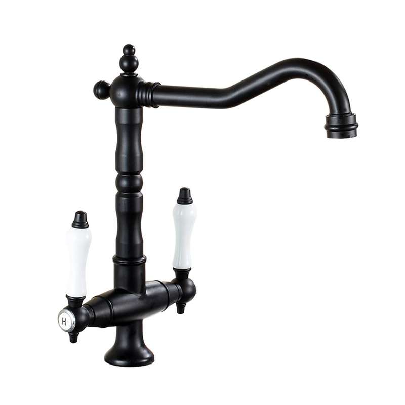 Trendy Taps Large Spout Swivel Tap Mixer Tap - Blackened Brass