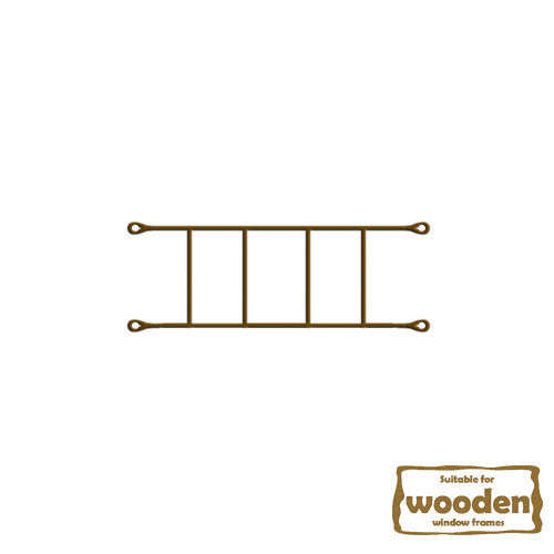 Xpanda Brick Burglar Bars - 950mm x 160mm Bronze